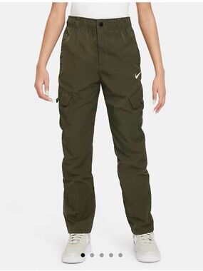 Kids Outdoor Play Pants Size Small Olive Green Cargo NWOT Athletic